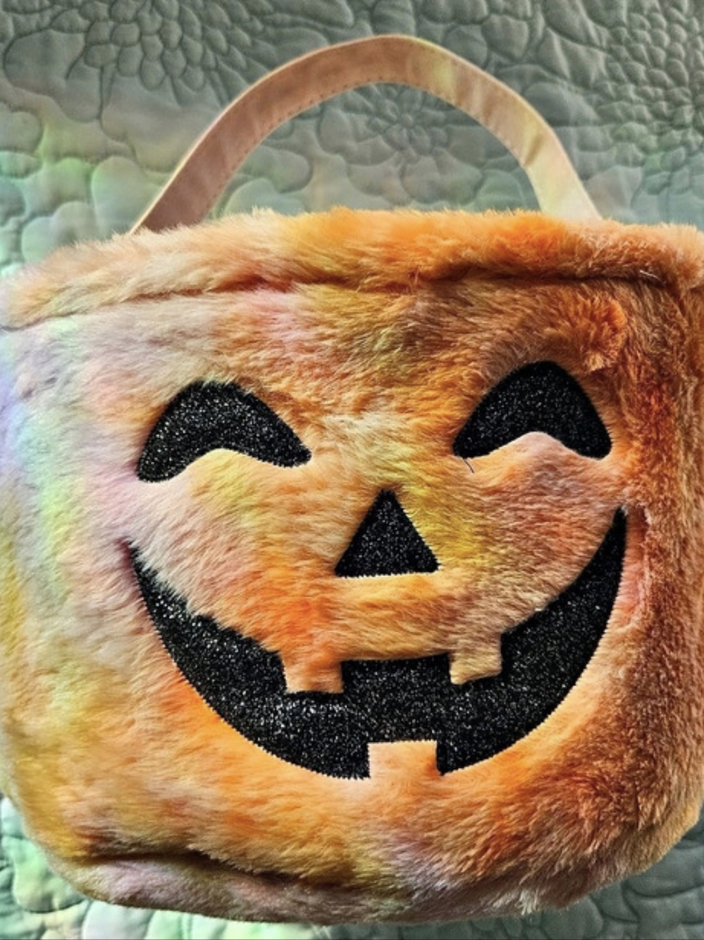 Plush Pumpkin Halloween Basket
